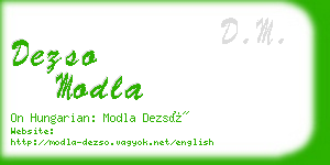 dezso modla business card